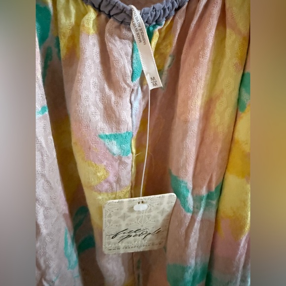 Free People Wisteria Maxi Dress Floral Open Back Keyhole NWT Size M - Picture 8 of 9